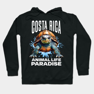 Ecotourism Adventure 🐢 Costa Rica's Animal Life Paradise Hoodie